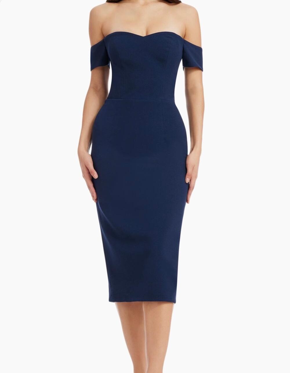 New Dress the Population Bailey   Corset Midi navy blue sz XS